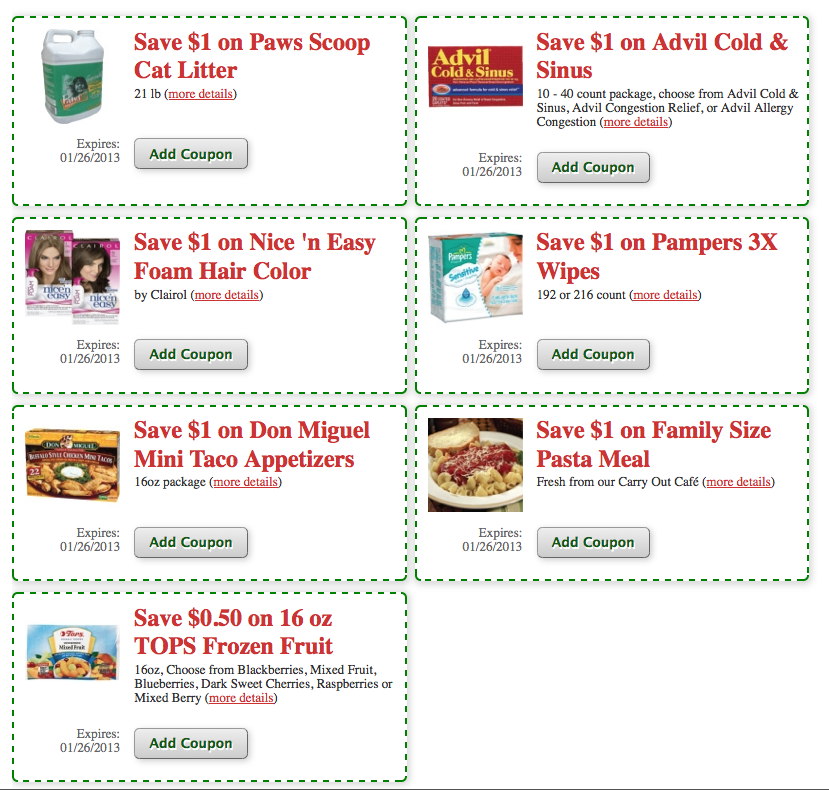 Coupons to your store card