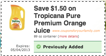 Free printable coupons for tropicana orange juice
