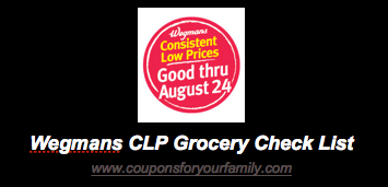 Wegmans Consistent Low Price List Wegmans Consistent Low Price List