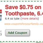 $.75:1 Crest Toothpaste