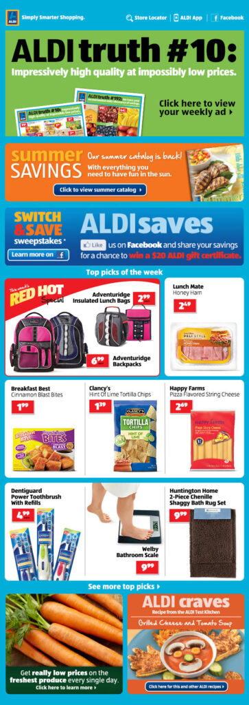Aldi Sales and Deals Week of 7/31/13