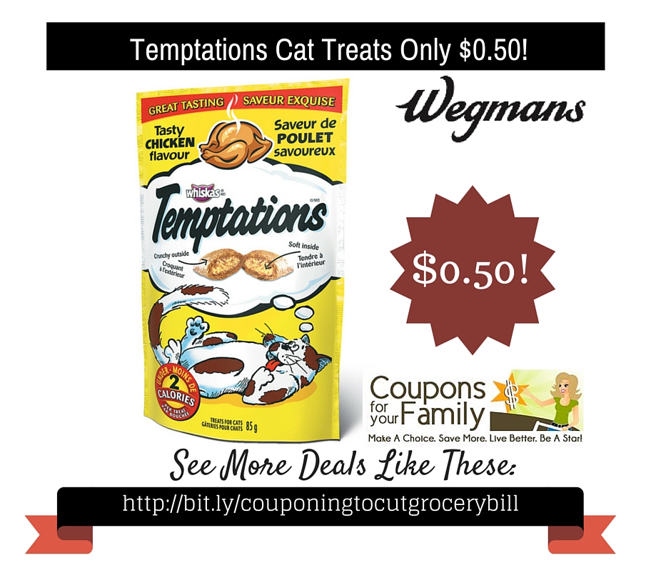 Wegmans Coupon Deal Temptations Cat Treats Only 0.50
