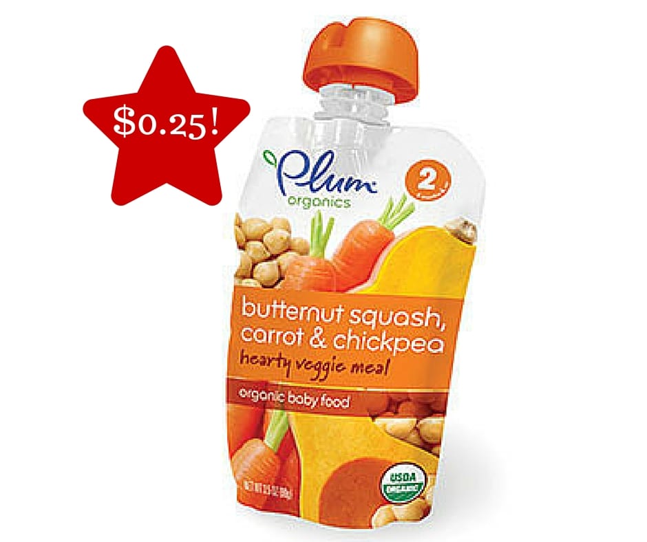 Plum Organics Baby Food Pouch Only 0.25