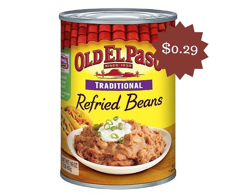 Old El Paso Refried Beans Only 0.29