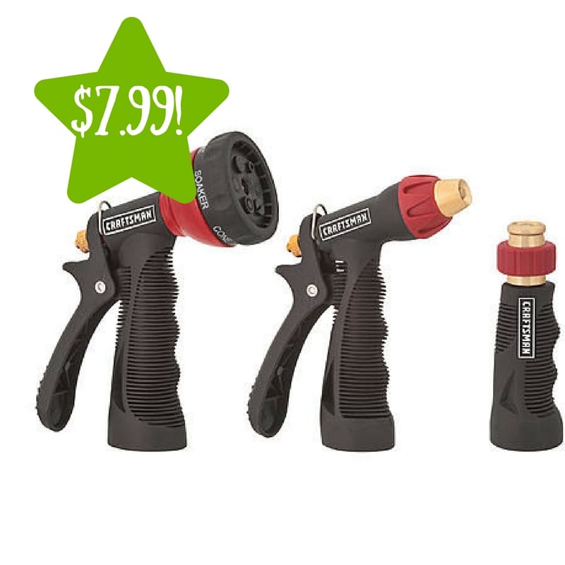 Craftsman 3 pc. Water Hose Metal Nozzle Set Only 7.99 (Reg. 16)