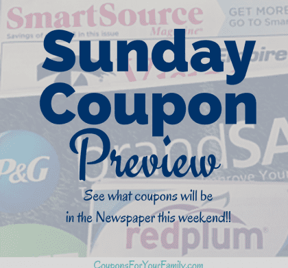 Sunday Coupon Preview for this Sunday 7/2/17- 1 INSERT (1) P&G!!!!