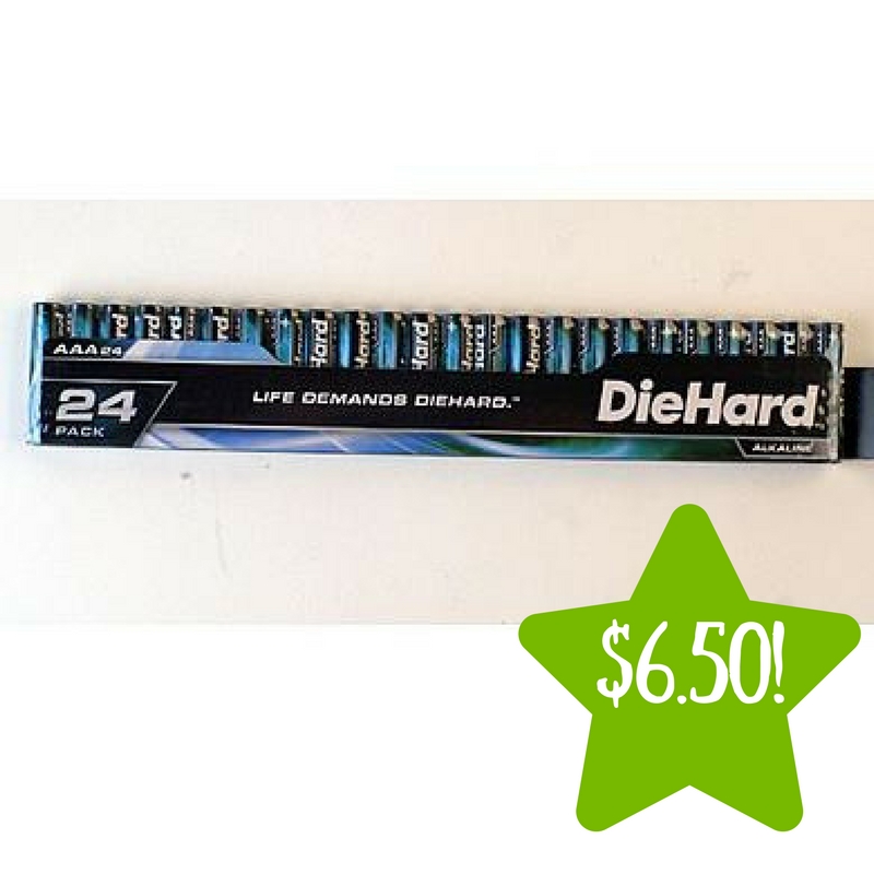 Kmart DieHard 24 pack AAA size Alkaline Battery Only 6.50 (Reg. 13)