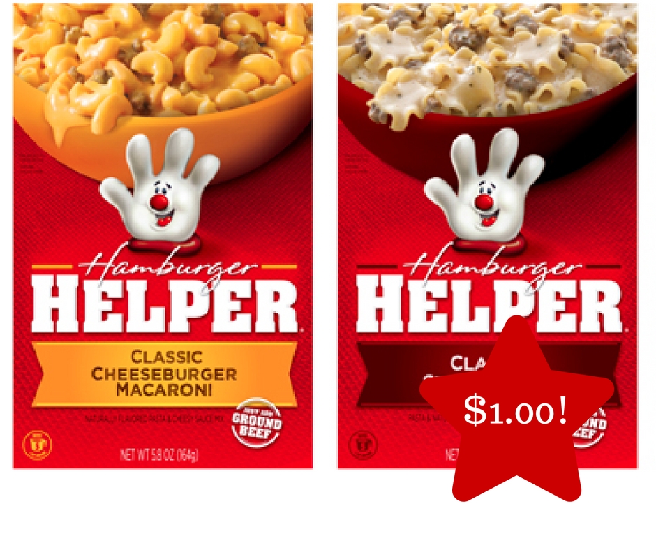 Tops: Betty Crocker Hamburger Helper Only $1.00