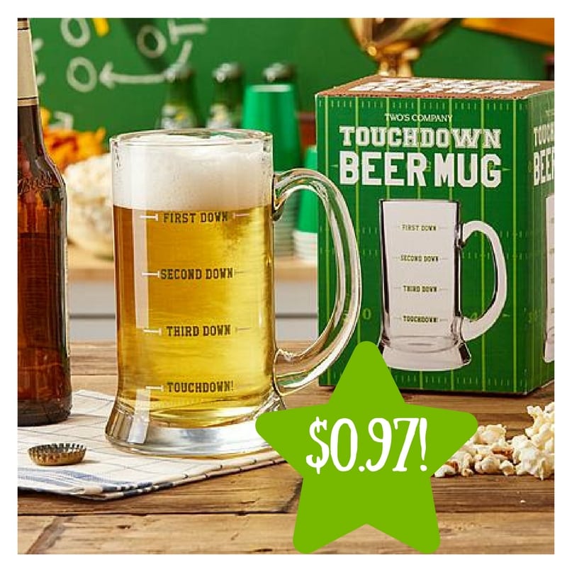 Sears: 15oz. Touchdown Beer Mug Only $0.97