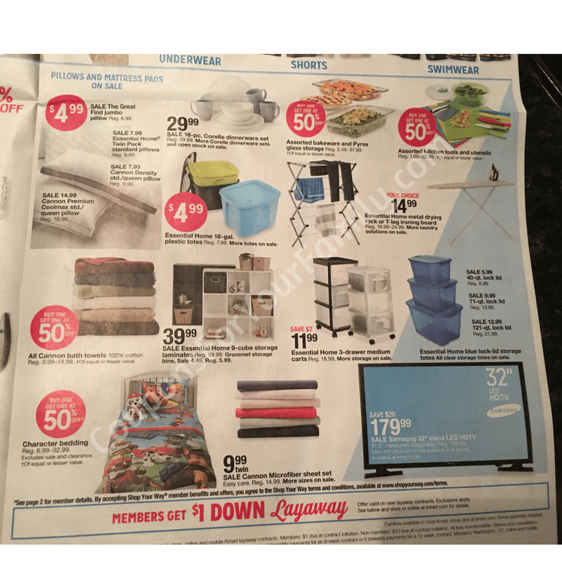Kmart Sales Ad Scan & Weekly Deal Preview 3/123/18 B1G1 50 off Clothes & Shoes, .49 Wet N