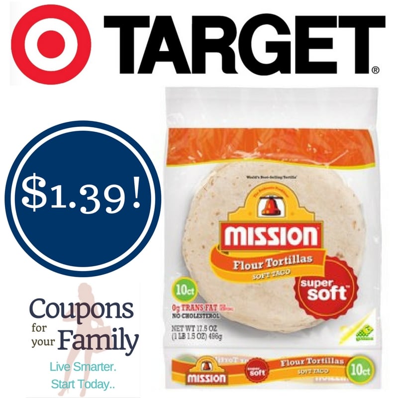 Target Mission Super Soft Tortillas Only 1.39