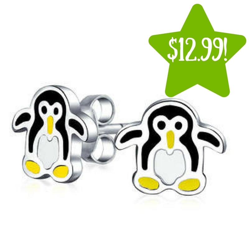 Kmart: Childrens Penguin Enamel Stud Earrings Only $12.99 (Reg. $28)