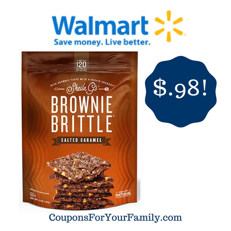 Walmart Sheila G's Brownie Brittle Bites Only 0.98