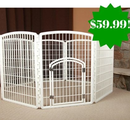 Amazon: IRIS 34″ Pet Playpen with Door Only $59.99 Shipped (Reg. $130)