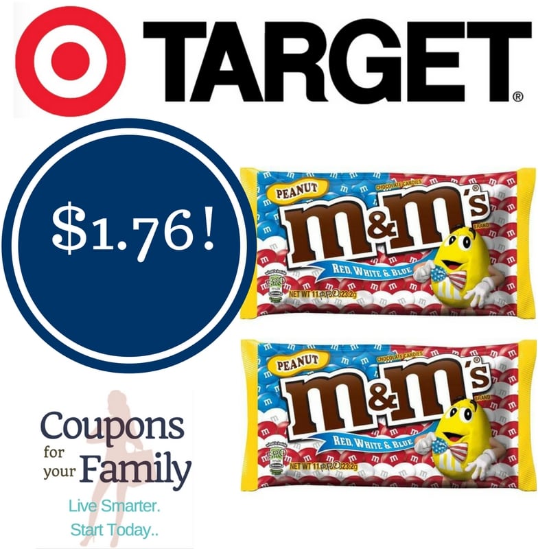 Target M&M’s Red, White & Blue Peanut Butter Candy Only 1.76