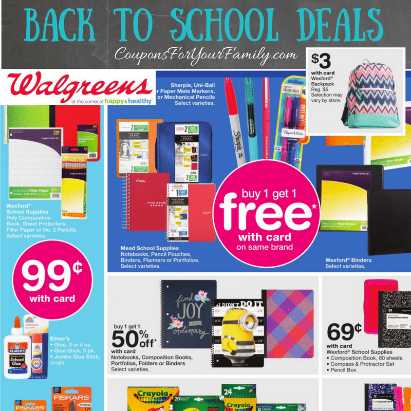 Walgreens Back To School Deals