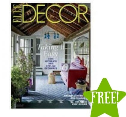 FREE Elle Decor Magazine Subscription