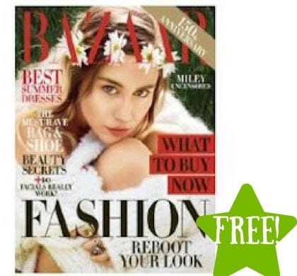 FREE Harper’s Bazaar Magazine Subscription