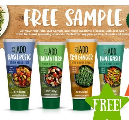 FREE Just Add Herb Blends Full Size Tube
