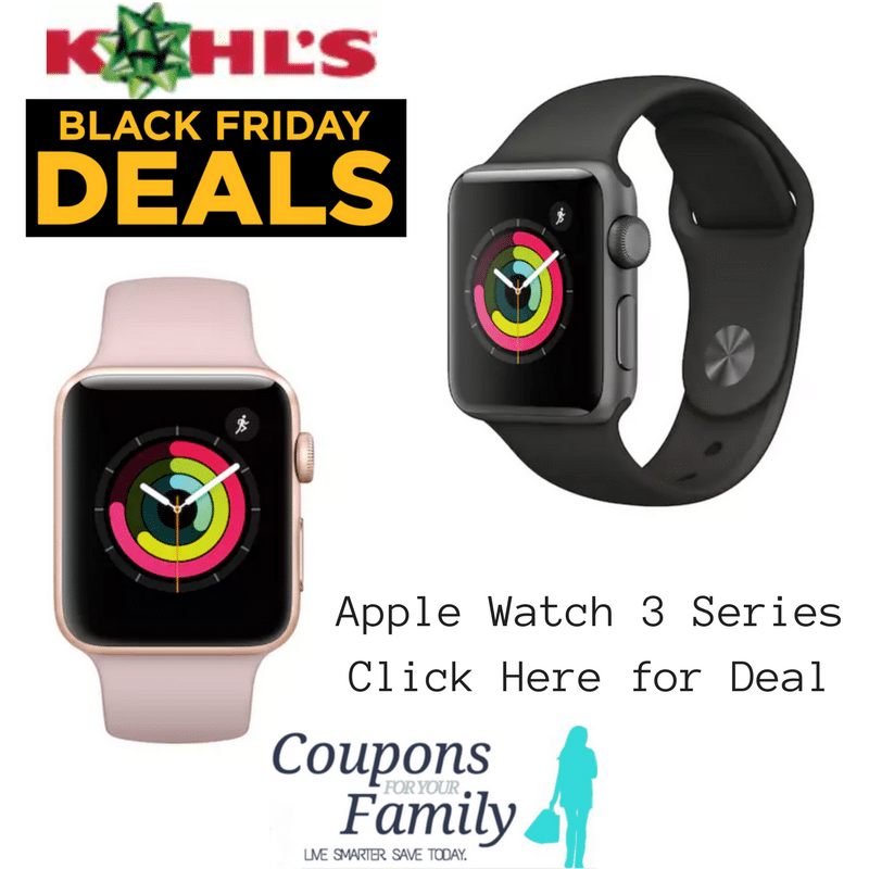 LIVE NOW Kohls Black Friday Deal: Apple Watch Series 3 - 38mm Gold Aluminum Case w/Sport Band ...