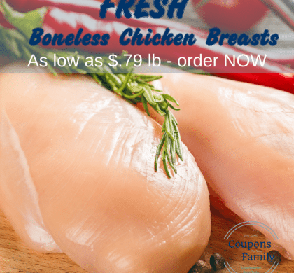 Farm Fresh Boneless Chicken Breast Price — **HURRY The Deal is BACK** as low as $.79-$.99 lb!