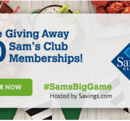 **HURRY** 20 People can Win Sams Club Membership {$45 value} !!! Enter #SamsBigGame here NOW!!!
