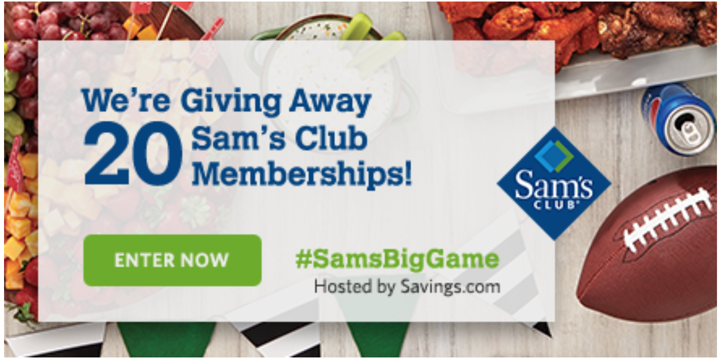 **HURRY** 20 People can Win Sams Club Membership {$45 value} !!! Enter #SamsBigGame here NOW!!!