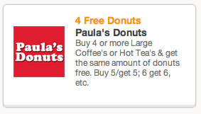 Paulas Donut Coupon