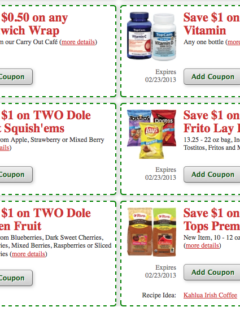Tops Click to Card Coupons