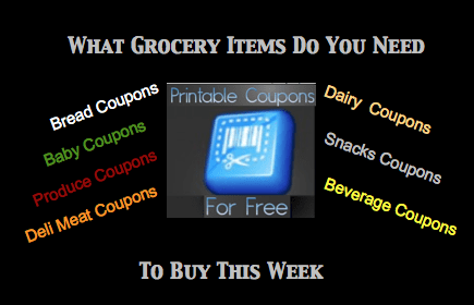 Coupons For Your Grocery List
