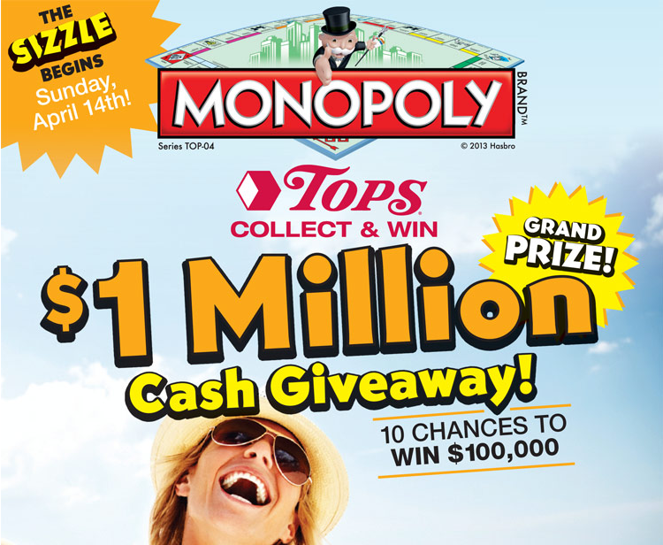 Tops Online Monopoly Game Coupons Click to Card Daily Coupon {5/25/5