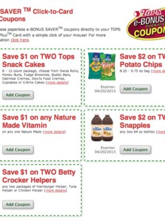Tops Click To Card coupons