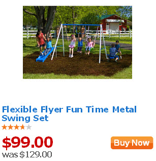 walmart value of the day 7 1 flexible flyer fun time metal swing flexible flyer value