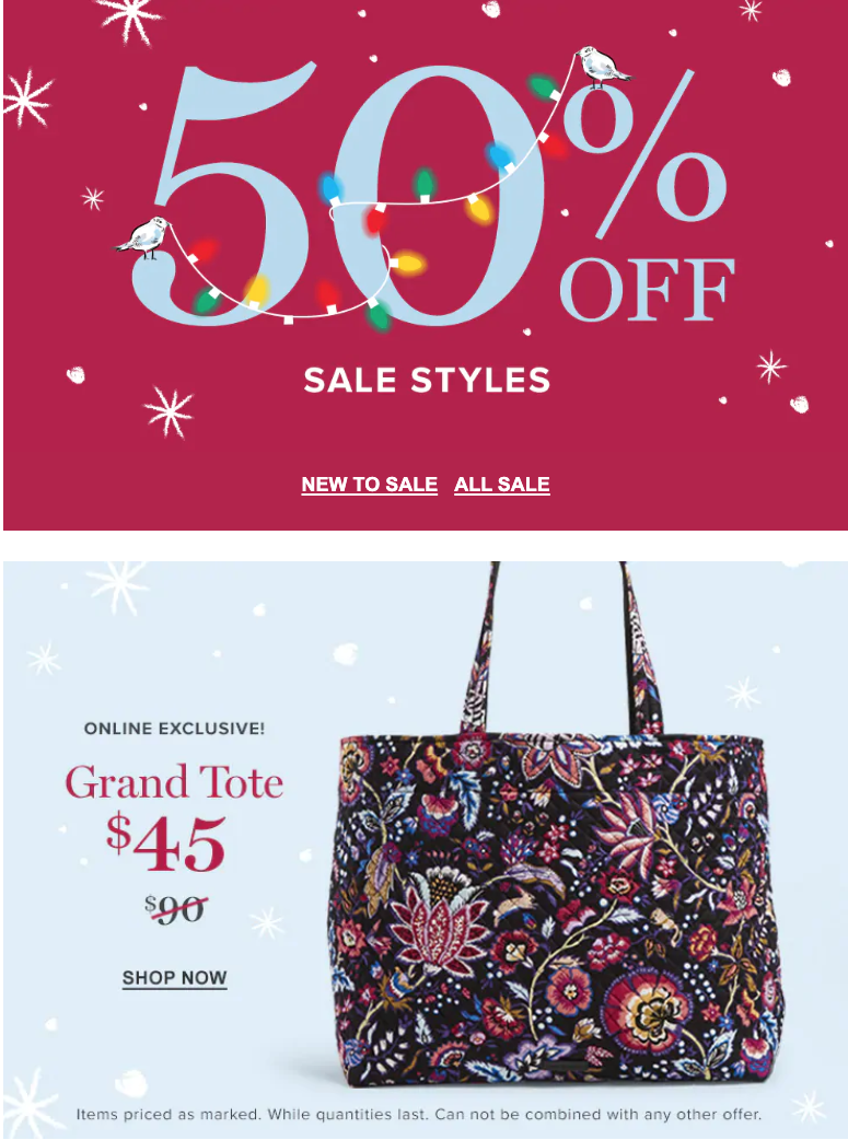 Vera Bradley Cyber Monday Coupons &amp; Deals 2019: 50% off, deals for $10 ...