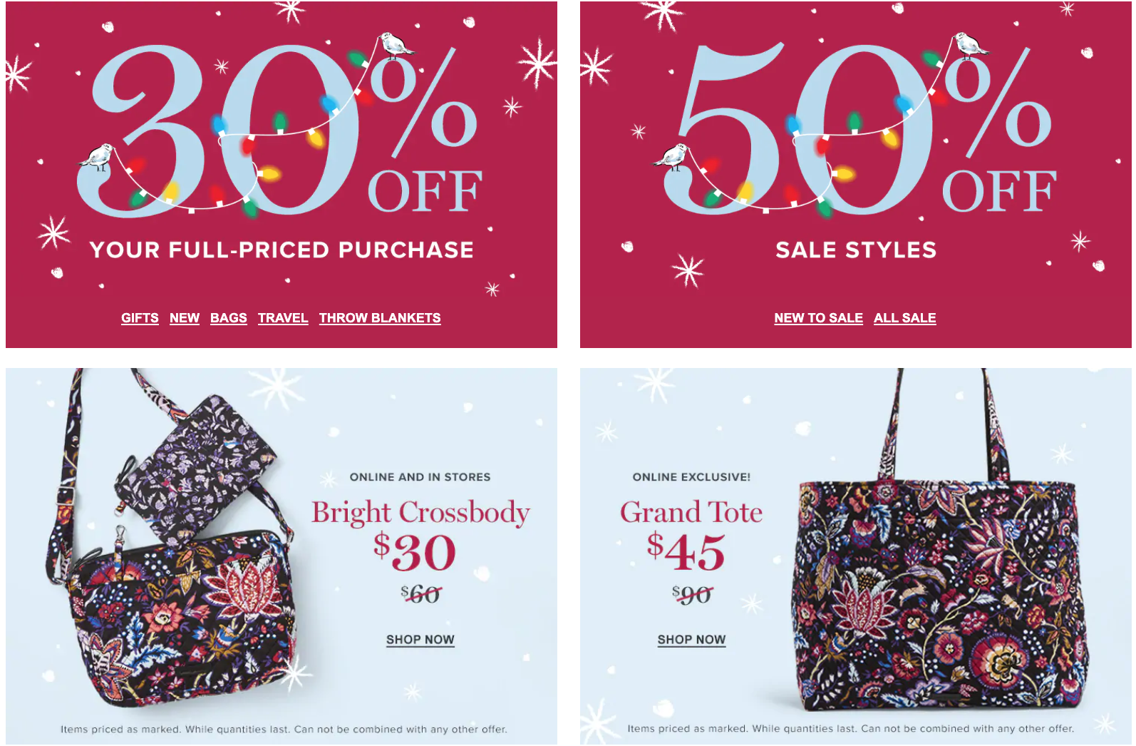 Vera Bradley Cyber Monday Week deals