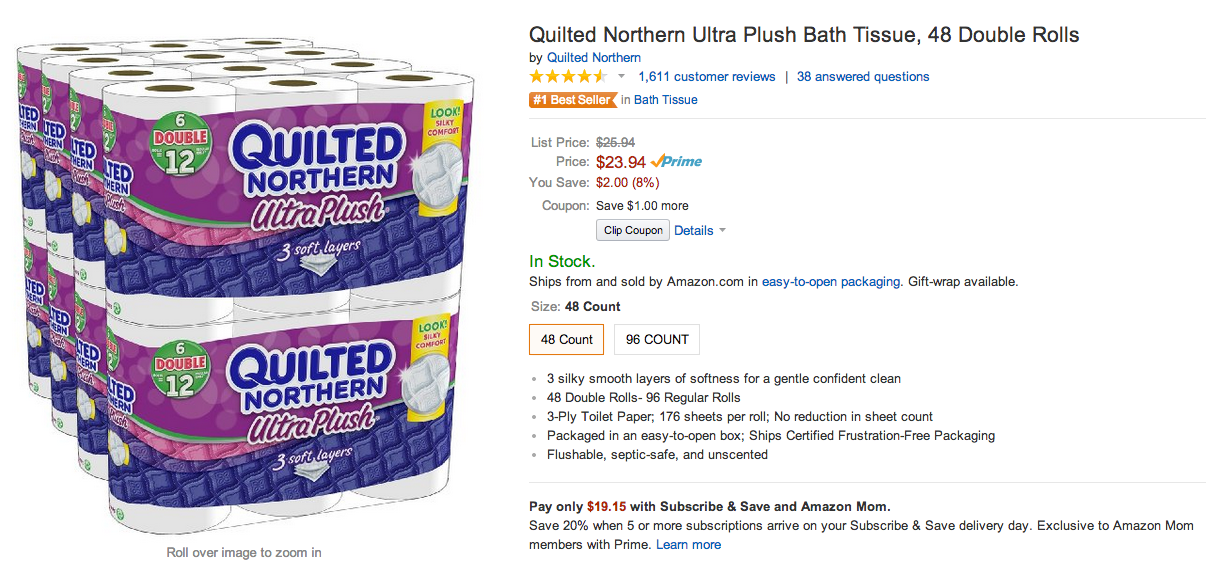 Toilet Paper Coupons and Deals