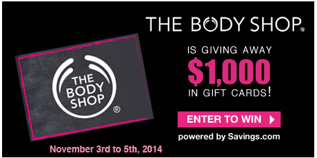 Enter to win $25 Body Shop Gift Card plus a 40% off Body Shop Coupon ...