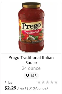 Wegmans Prego coupon Deal