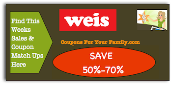 Weis Coupon Matchups