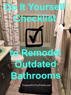 Checklist for Do It Yourself Bathroom Makeover