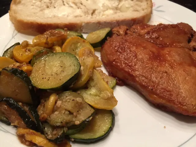 Pork Chops, Zucchini