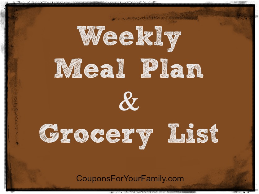 Meal Plan and Grocery List