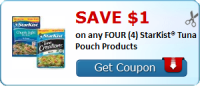 Save $1.00 on any FOUR (4) StarKist® Tuna Pouch Products