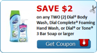 SAVE $2.00 on any TWO (2) Dial® Body Wash, Dial Complete® Foaming Hand ...