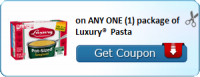 on ANY ONE (1) package of Luxury® Pasta