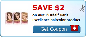 SAVE $2.00 on ANY L’Oréal® Paris Excellence haircolor product