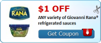 $1.00 OFF ANY variety of Giovanni Rana® refrigerated sauces