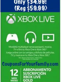 xbox live card