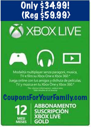 xbox live card