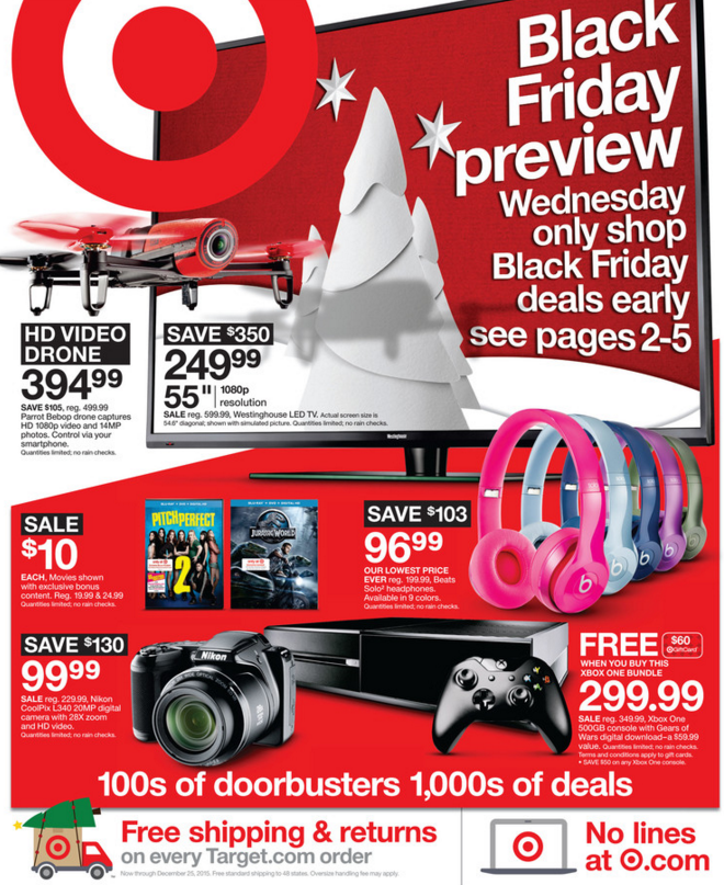 Target Black Friday Deals 2015 and Shopping List - What Time Can You Start Shopping Online For Black Friday